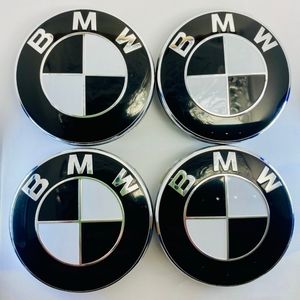 New Set Of 4 BMW hubcap Center Caps protective film on caps